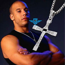 Cross Pendant Necklace Silver Stainless Steel Unisexs Chain Crucifix Men Women