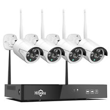Hiseeu 8ch Nvr 3mp Wireless Wifi Cctv Security Camera System Kit Outdoor Used