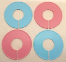 Plastic Pink Blue Round Clothing Rack Size Clothes Closet Divider 10-50 Pack