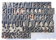 Vintage Wood Letterpress Type - 70 1 Inch High Pieces