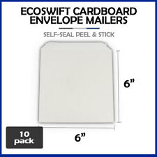 10 - 6x6 Ecoswift Brand Self Seal Cardboard Cddvd Envelope Mailers 6 X 6