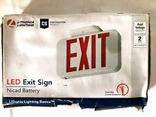 Lithonia Lighting Led Emergency Exit Sign Compliant Red Letters New In Open Box