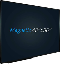 Magnetic Black Chalkboardblack Board 48 X 36 Inch Black Aluminum Frame Board W