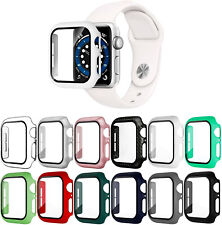 For Apple Watch Series 8 7 Se 6 5 4 3 Tempered Glass Screen Protector Case Cover
