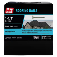 New Durable Steel Galvanized Roofing Nails 5 Lbs Pack 11 X 1-14 In. Anti-rust