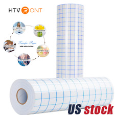 Clear Vinyl Transfer Paper Tape Roll Blue Grid Sticker Craft For Silhouette Us