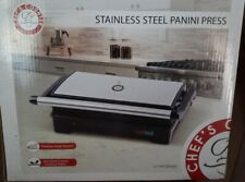 New Stainless Steel Panini Press By Chefs Counter Sealed Non Stick Coated