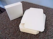 White Glossy Lightweight Cardboard Gift Box 1.6 X 5.25 X 5.25 Lot Of 10