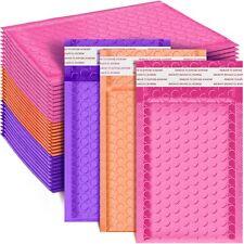162 Pcs Colored Small Bubble Mailers 4x6 Inch Poly Shipping Envelopes Bulk Ad...