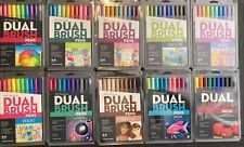 Tombow Dual Brush Pens Lot Of 10 Sets Of Blendable Water-based Markers