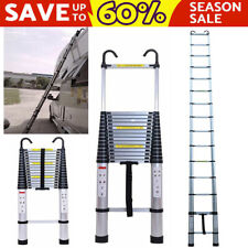 14.4ft Telescoping Ladder Aluminum Extension Ladder With 2 Detachable Hook En131