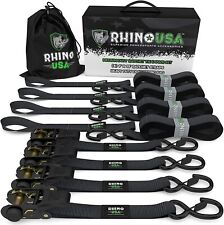 Rhino Usa Ratchet Straps 4pk 1in X 15ft - 1823lb Guaranteed Break Strength
