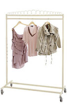 Clothing Rack Boutique Salesman Retail Garment Rolling Casters Ivory 48 - 66 H