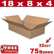 75 - 18x8x4 Cardboard Boxes Mailing Packing Shipping Box Corrugated Carton