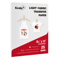 25 Sheets Koala Inkjet Printable Heat Transfer Paper Light T-shirt Iron-on Htv
