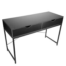 Interior Elements Home Office Modern Computer Desk With Drawers Black 47.5