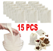 15x Nut Milk Bag Reusable Food Strainer Brew Coffee Juice Cheese Nylon Cloth