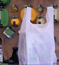 Plastic White Jumbo T-shirt Shopping Grocery Bags Multi Purpose 17 X 8 X 29