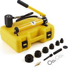 Vevor 10 Ton Hydraulic Knockout Punch Driver Kit Hole Tool 12-2 With 6 Dies