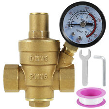 Dn15 Water Pressure Regulator Npt 12 Inch Adjustable Brass Reducer Gauge