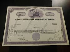 1968 Yates American Machine Company Stock Certificate  E1248usc2