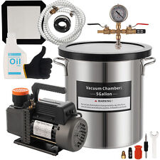5 Gallon Vacuum Chamber And 3.5cfm Single Stage Pump Degassing Chamber Kit
