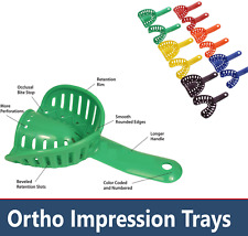 Dental Duralock Plus Ortho Impression Trays Xs M L Xl Upperlower 10bag