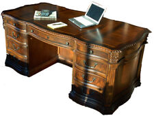 Old World Executive Serpentine Office Desk