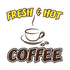 Food Truck Decals Freshhot Coffee Restaurant Food Concession Sign Brown