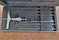 L.s. Starrett No. 445 Depth Micrometer Depth Gage W7 Rods Wrench Usa