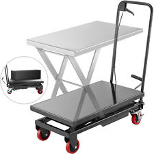 Vevor Hydraulic Scissor Cart Lift Cart Manual Scissor Lift Table 500lbs Cart