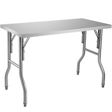 Vevor Stainless Steel Folding Commercial Kitchen Prep Work Table 48 X 2430 Inch