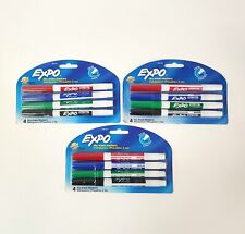 Expo Dry Erase Markers - Low Odor Ink- Intense Color - Fine Tip Lot Of 3