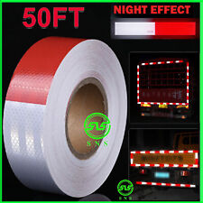 Reflective Trailer Tape Safety Red White Truck Warning Conspicuity Sign Car 50ft