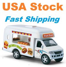 Fast Food Truck Hot Dog Burger Beverage Diecast Model Toy Car Kinsfun 5