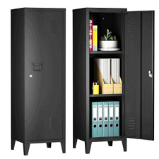 3-tier Metal Locker Cabinet With Lockable Storage Cabinet File Cabinet Organizer