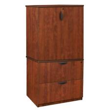 Legacy Lateral File With Stackable Storage Cabinet- Cherry