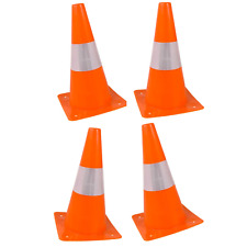 Orange Safety Cones - Hazard Cones 4pc 12 Hardware Plastic Safety Cone With R