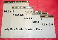 50 Poly Bag Variety Pack 5 Med To Large Sizes Self-sealing Shipping Bags