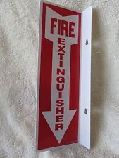 1-sign4 X 12 Rigid Plastic 90 Angle Fire Extinguisher Arrow Sign New