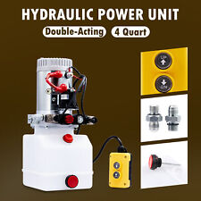 Preenex 4 Quart 12v Double Acting Hydraulic Pump Power Unit Reservoir Metal