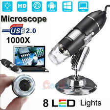 Usb 1000x Microscope Endoscope Magnifier Digital Video Camera Microscopio 8 Led