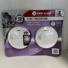 2 Pack First Alert 2-in-1 Combination Smoke Carbon Monoxide Alarms Nob