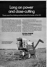 1969 Oliver Model 525 Combine Tractor Long On Power Original Ad