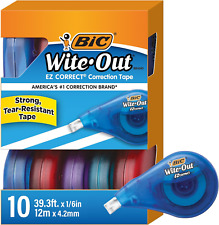 Bic Wite-out Brand Ez Correct Correction Tape Wotap10- Whi 39.3 Feet 10-coun