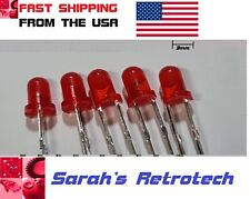 Led 3mm Red Diffused Round Top X5 Led Diode Usa Seller
