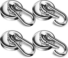 100lbs Strong Magnetic Hooks With Swivel Carabiner Neodymium Magnet Hooks New