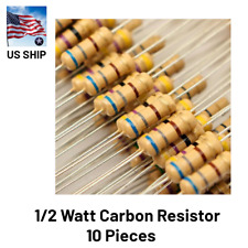 Carbon Film Resistor 12w 0.5 Watt 5 Tolerance 10 Pieces Us Shipping