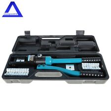 16 Ton Hydraulic Wire Terminal Crimper Battery Cable Lug Crimping Tool W13 Dies