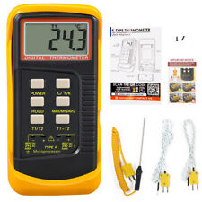 Digital Thermocouple Thermometer Dual Channel 2k-type Temperature Meter